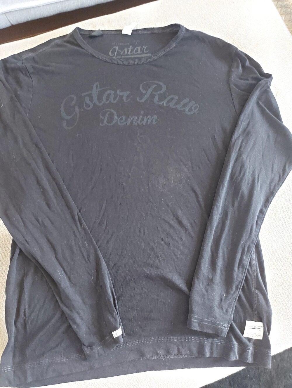 G-Star Raw Black Long Sleeve Crewneck Shirt